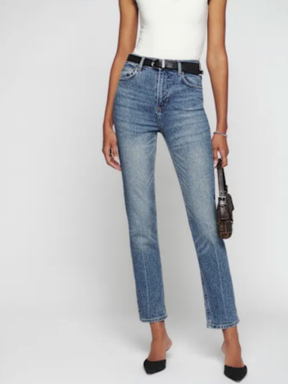 Reformation Liza Ultra High Rise Straight Jeans Size 24
